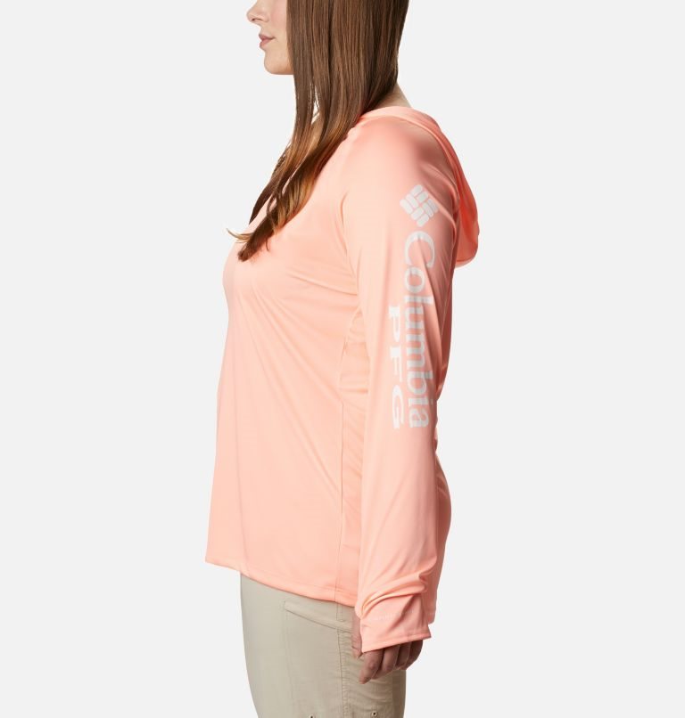 Columbia PFG Tidal Tee Hettegensere Dame Rosa | Plus Size 04653D